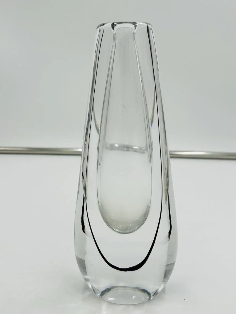 Kosta Vicke Lindstrand Swedish Clear with Black Filament 9.25